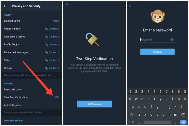 تائید هویت دو مرحله ای برای جلوگیری از هک تلگرام