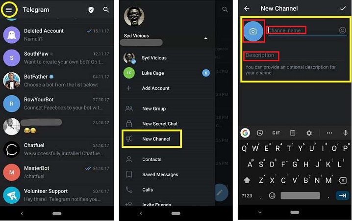 مراحل ساخت کانال تلگرام